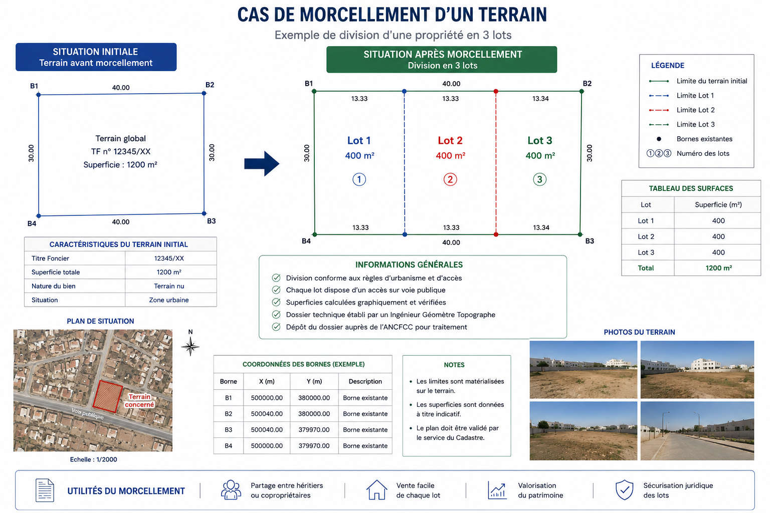 Division de terrain en lots