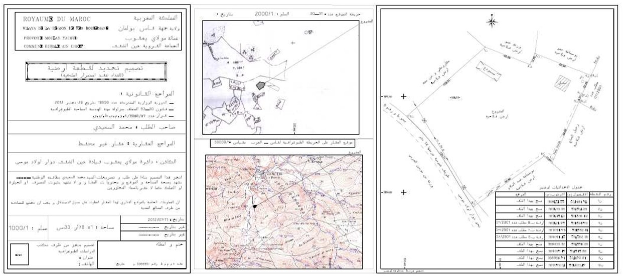 Plan de situation au Maroc